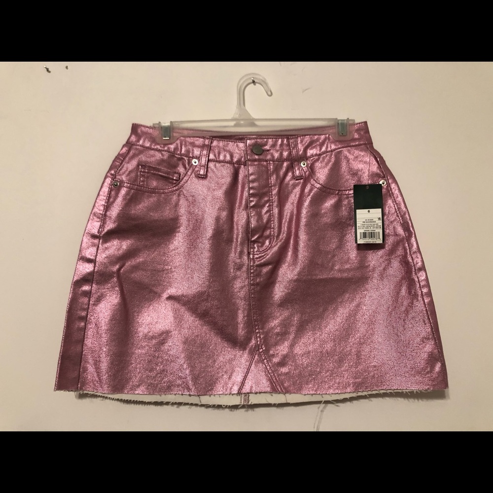 Pink metallic skirt
